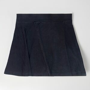 H&M Divided Black Pleated Mini Skirt Size S Cotton Stretch Skater 16” Retro